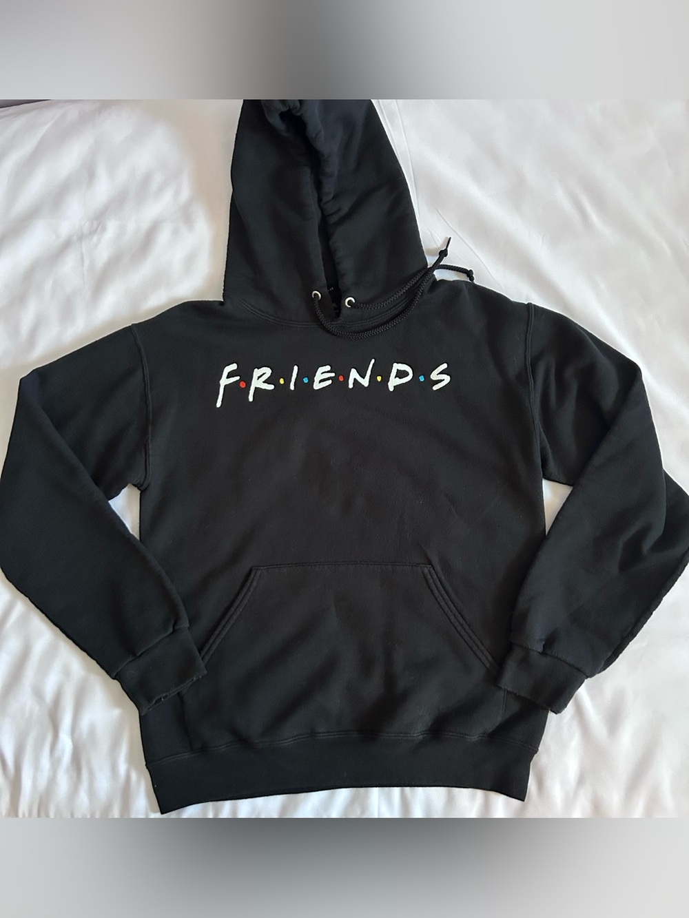 Black Pullover Friends TV Show Logo Hoodie Size Small